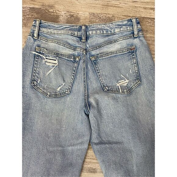 Edgely High Rise Distressed Jeans Button Fly Light Wash Women’s Size 8 Regular - Picture 7 of 8